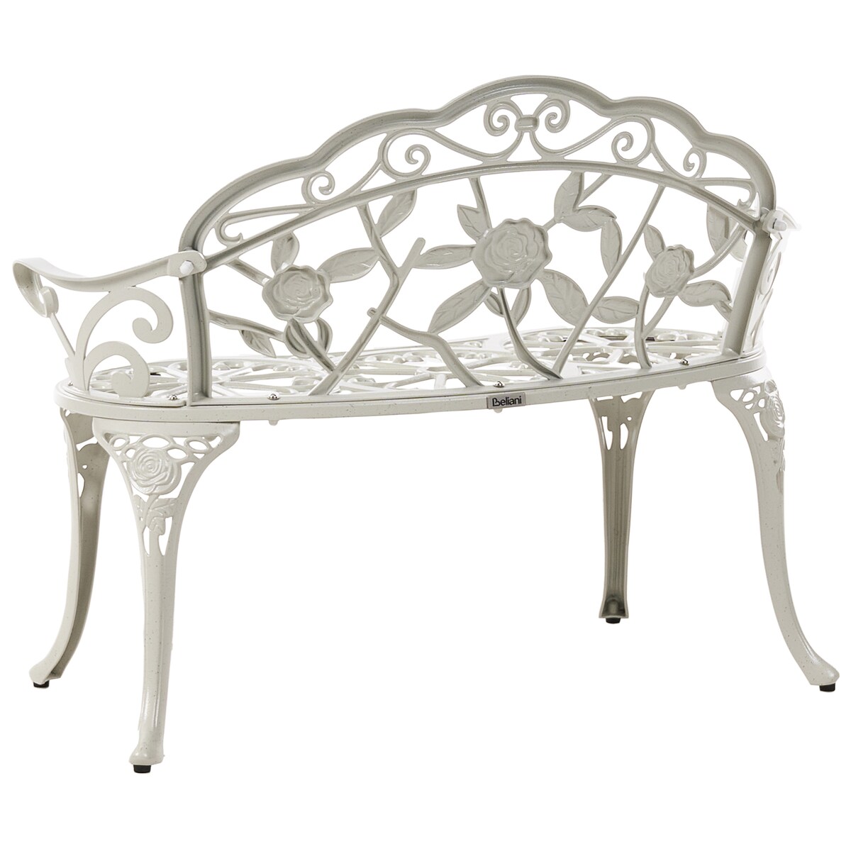 Ławka ogrodowa PIURA 88 cm Metal Biały