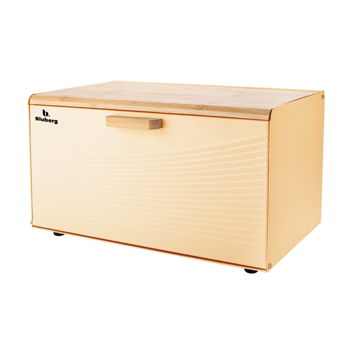 Chlebak metalowy z nożem pojemnik na chleb pieczywo beżowy BLUBERG