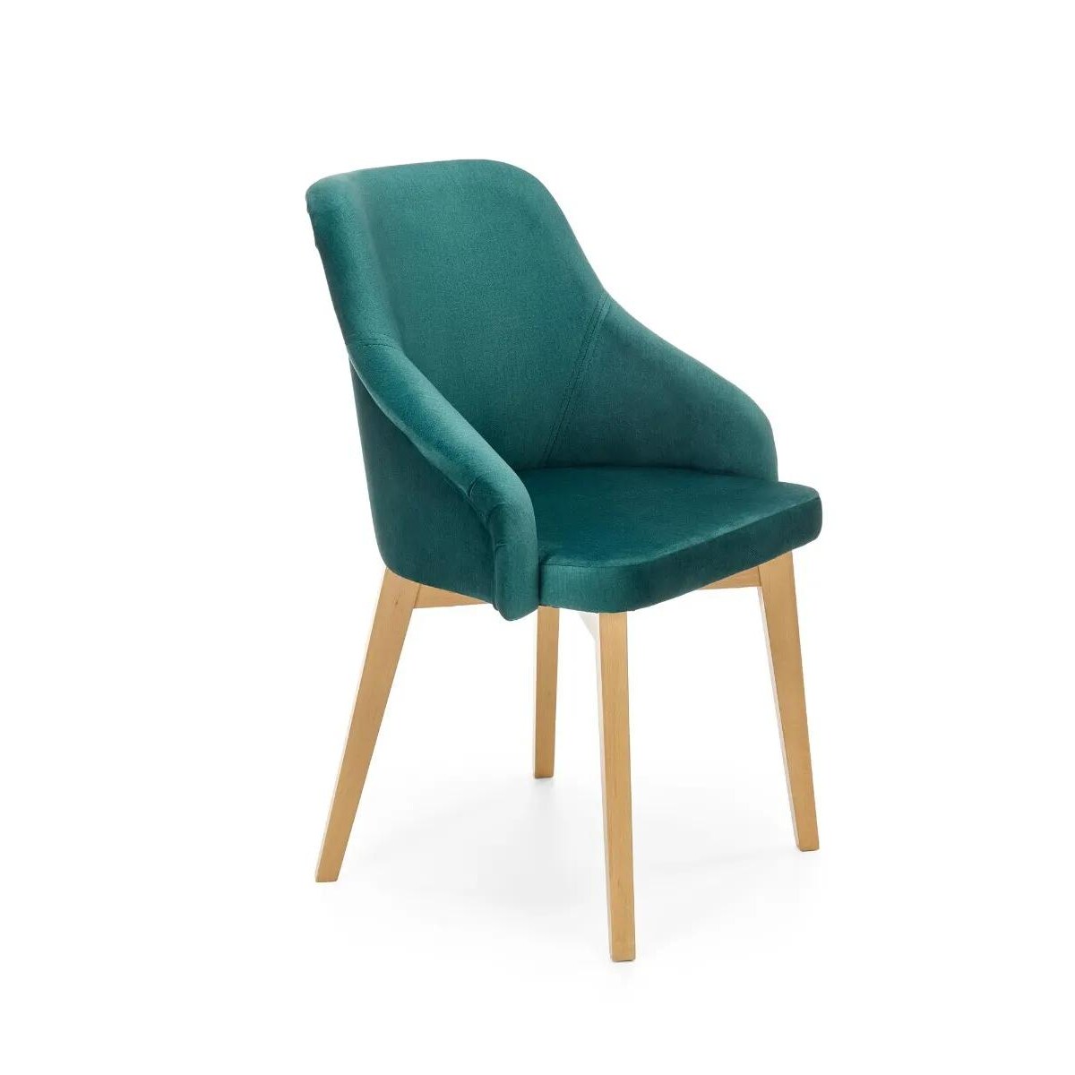 Krzesło tapicerowane TOLEDO 2 VELVET ciemnozielone/dąb miodowy
