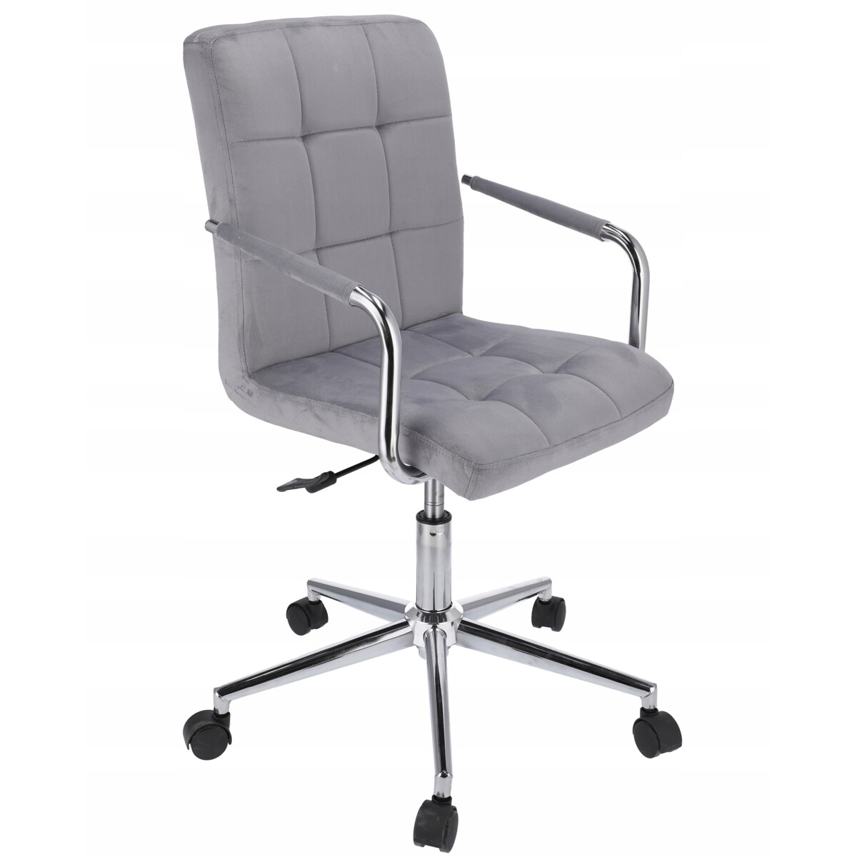 Krzesło obrotowe biurowe QUATRO szare welur