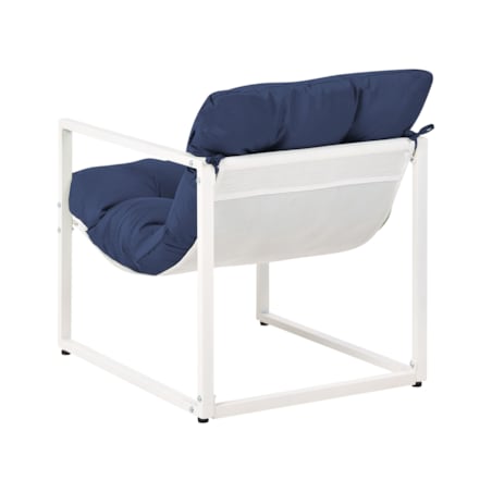 Zestaw ogrodowy ze stolikiem dla 4 osób GARDA Metal Niebieski