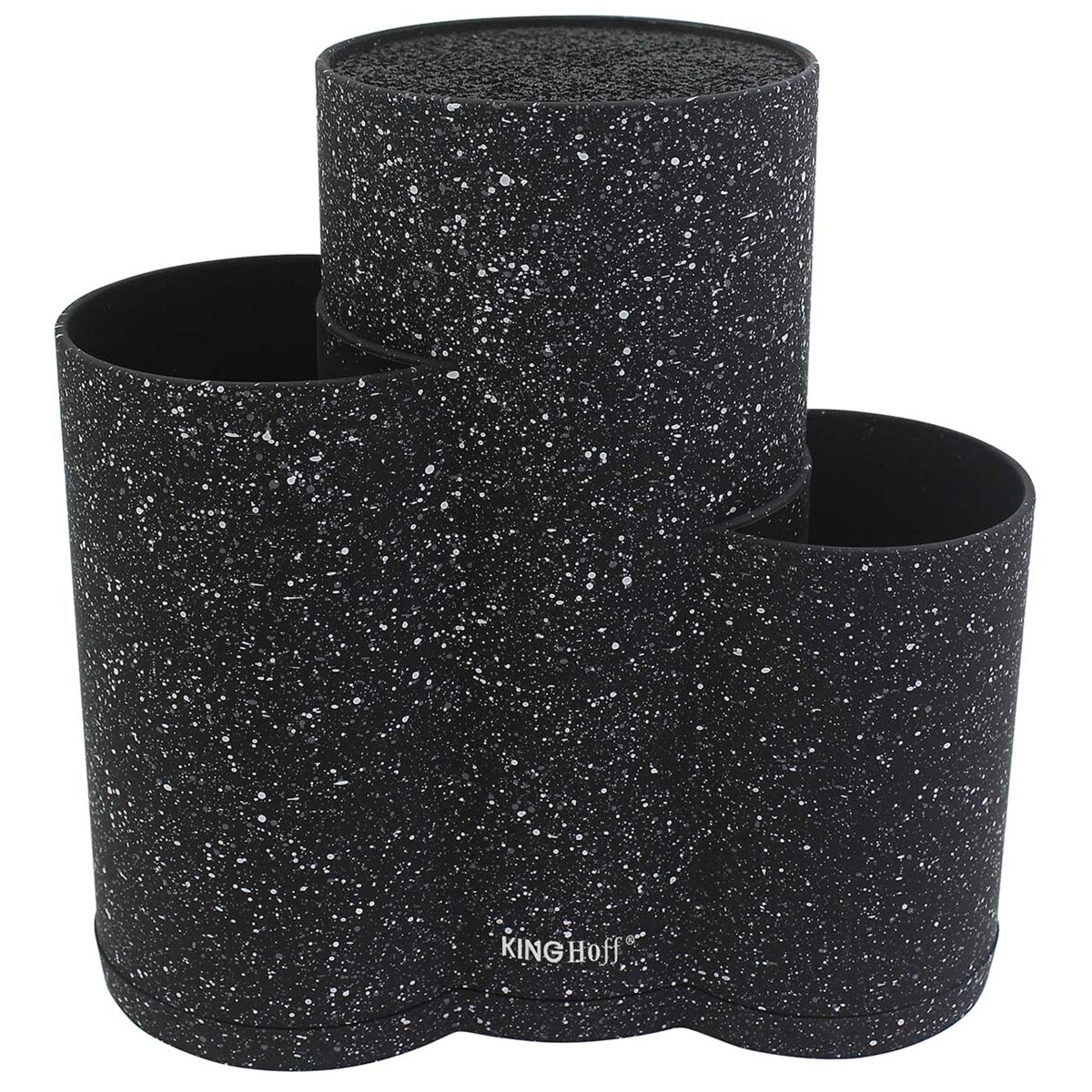 Uniwersalny blok stojak na noże do noży 3w1 czarny KINGHOFF