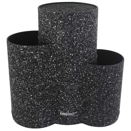 Uniwersalny blok stojak na noże do noży 3w1 czarny KINGHOFF