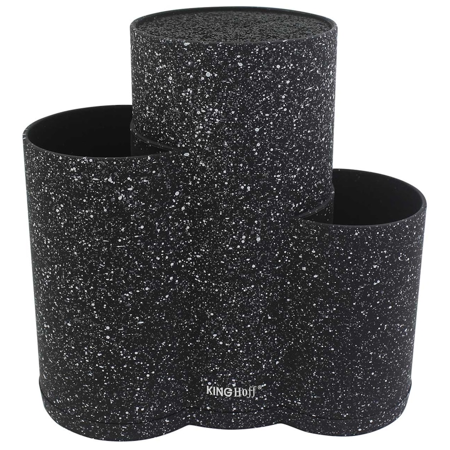 Uniwersalny blok stojak na noże do noży 3w1 czarny KINGHOFF