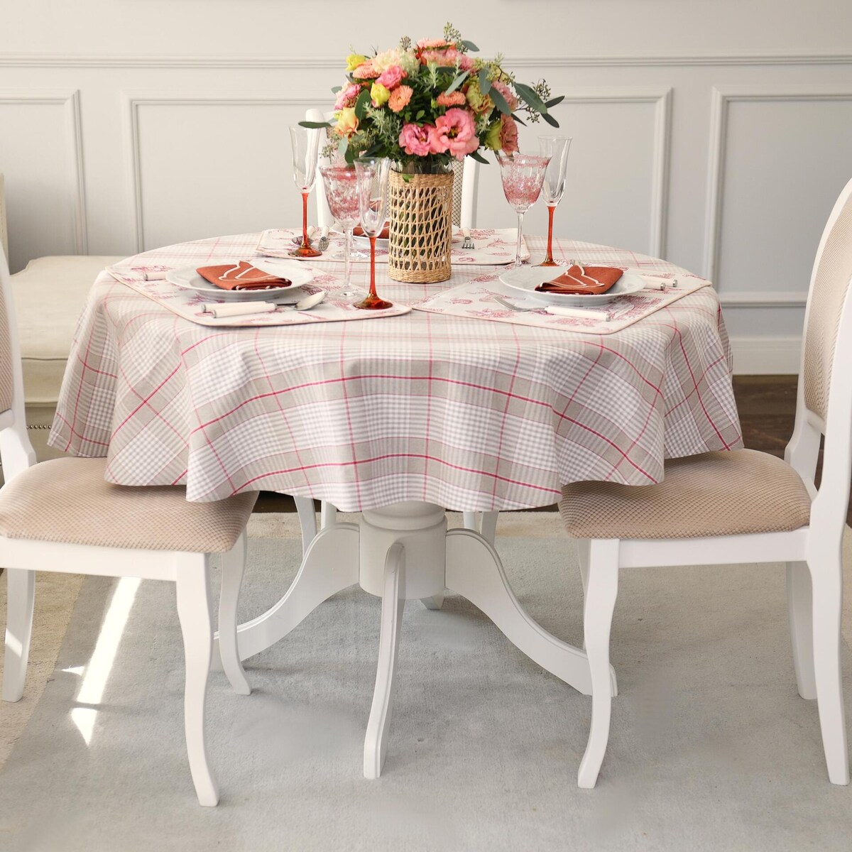 Obrus Glen Check - 130 cm x 200 cm - idealny dla 4 osób