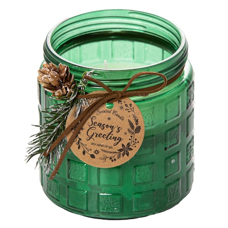 Świeczka Zapachowa Świeca Świąteczna Zapach Drzewny Dekoracja Zielona