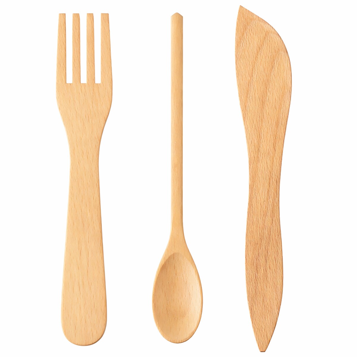 Tacka Drewniana Dla Dzieci Sowa Zestaw Talerzyk + Sztućce Naturalne Drewno