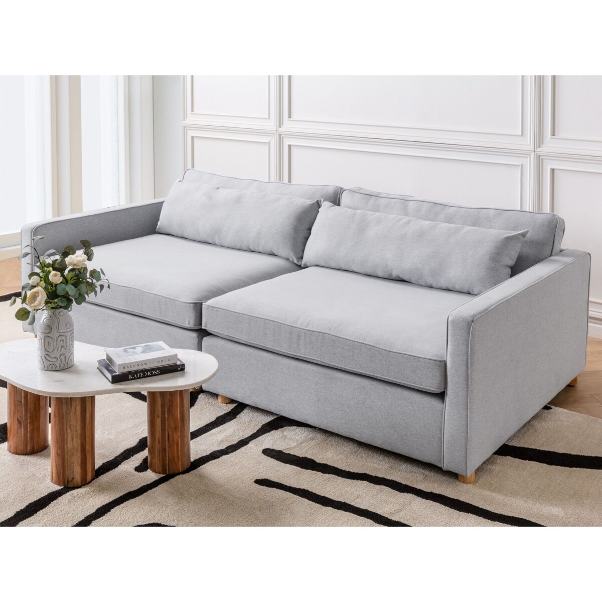 Sofa 3-osobowa szara VINSTRA