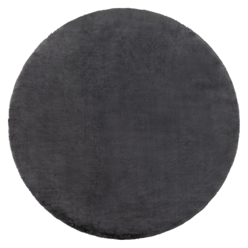 Dywan BUNNY koło antracyt IMITACJA FUTRA koło 80 cm