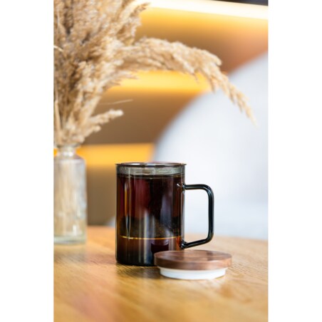 Szklanka z zaparzaczem Soho 350 ml grafitowa 29361