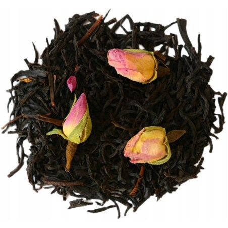 Herbata czarna CHIŃSKA RÓŻA premium sypana pączki róży upominek podarunek - herbata liściasta sypana mieszanka napar susz