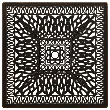 vidaXL Stół ogrodowy, brązowy, 90x90x73 cm, odlewane aluminium