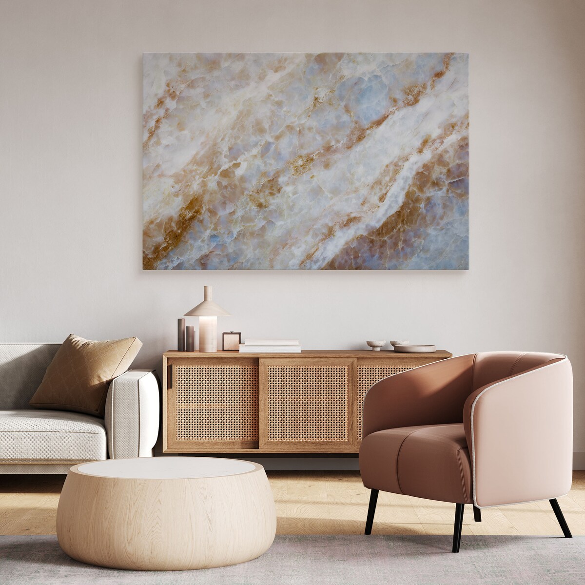 Obraz Do Salonu Imitacja Kamienia Marmur Styl Glamour 40x30cm