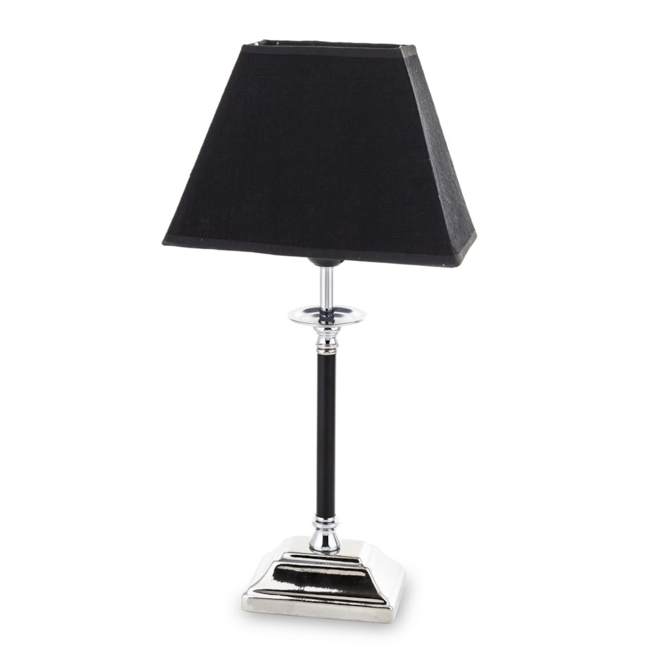 Lampa stołowa 48x14x23 cm MAUD z trapezowym czarnym abażurem