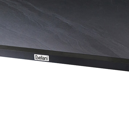 Stół ogrodowy RODALLO 160 cm 90 cm Kamień Czarny marmur