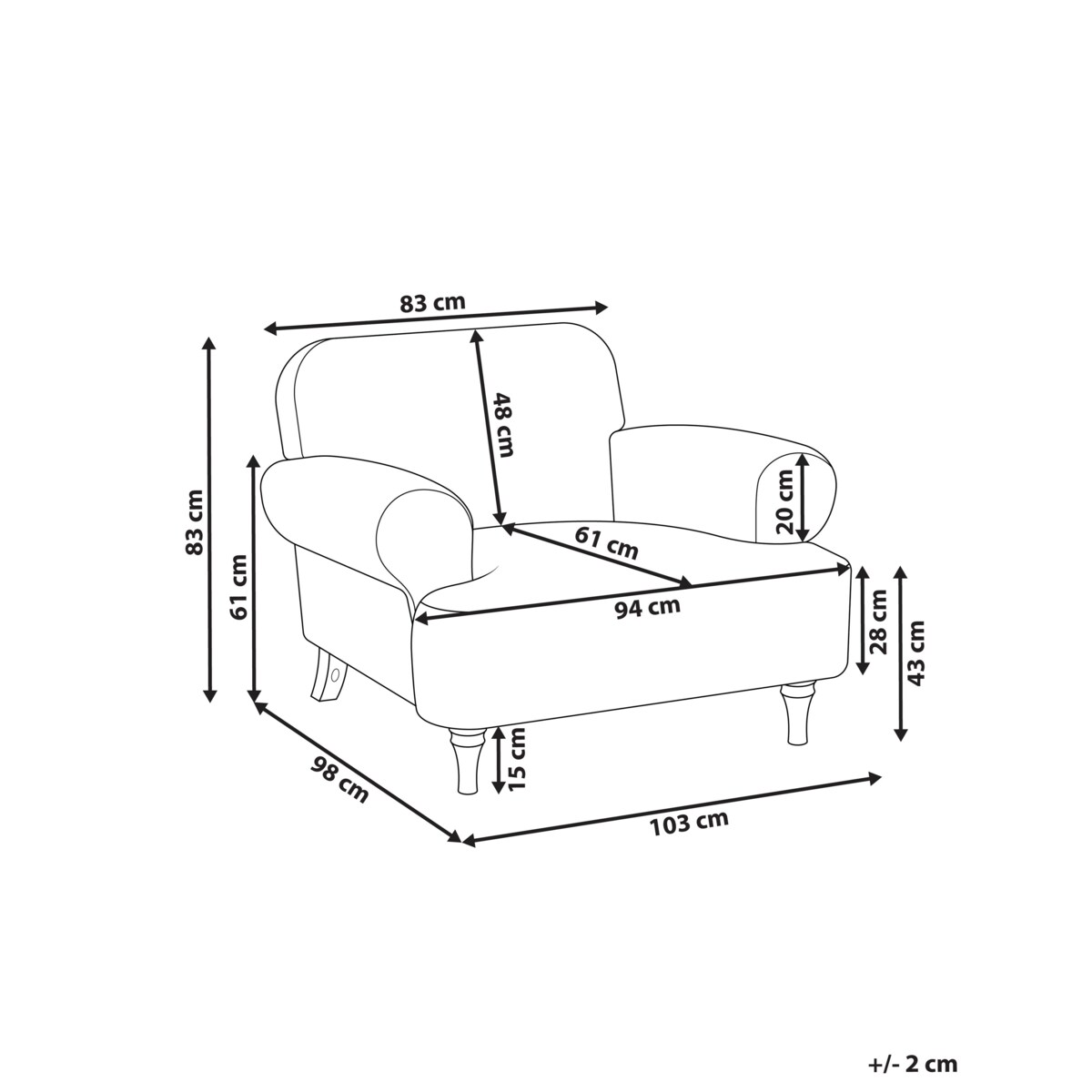 Fotel KIBERG Jasnobeżowy