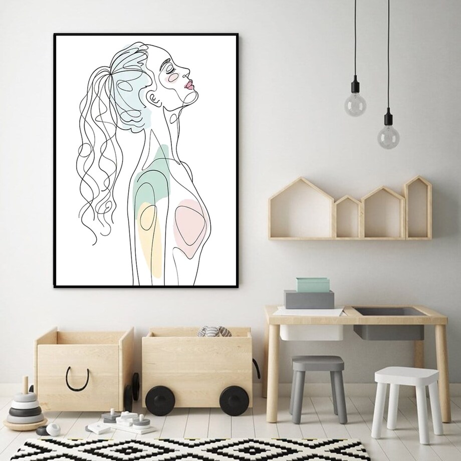 Poster Story, Plakat, Obraz - Kolorowa Dziewczyna, wymiary 50 x 70 cm