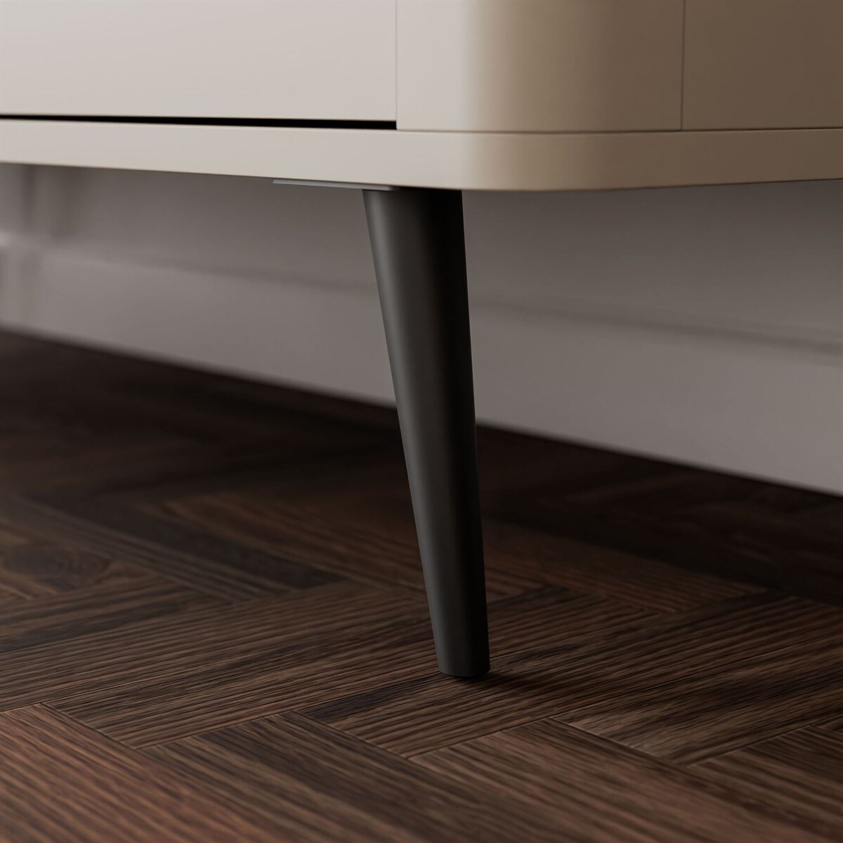 Komoda AUTUMN 3D3S na wysokich nóżkach, kaszmir / szary kamień