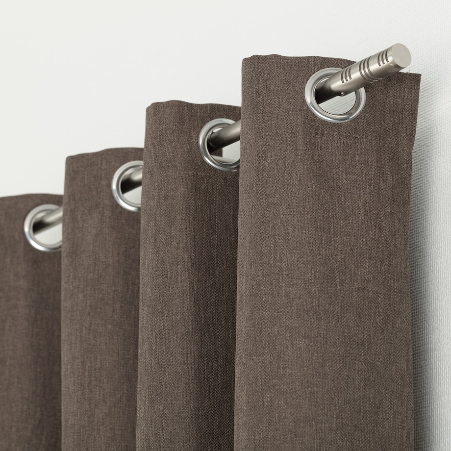 Zasłona BASIC na na kółkach 140x280 cm brązowy melanż 1 szt. 140x280 brązowy