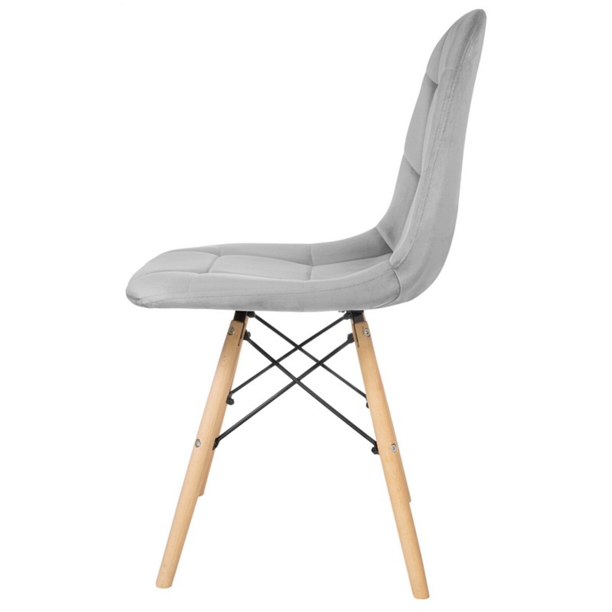 Krzesło tapicerowane do salonu jadalni welurowe skandynawskie