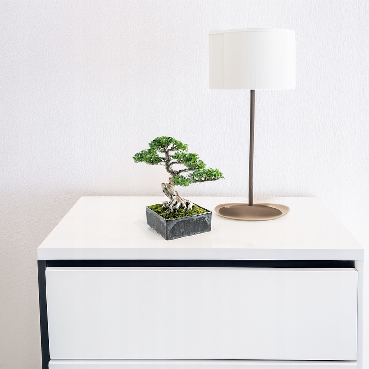DONICZKA NA BONSAI PŁASKA 15x15 KWADRATOWA PŁYTKA NA PARAPET SZARA EKO