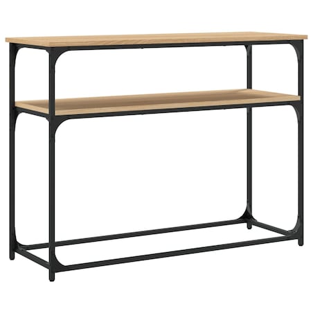 vidaXL Stolik konsolowy, dąb sonoma, 100x35,5x75 cm