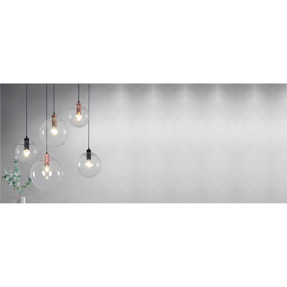 Lampa Wisząca Szklana Kula Rose Gold Lassi 15Cm