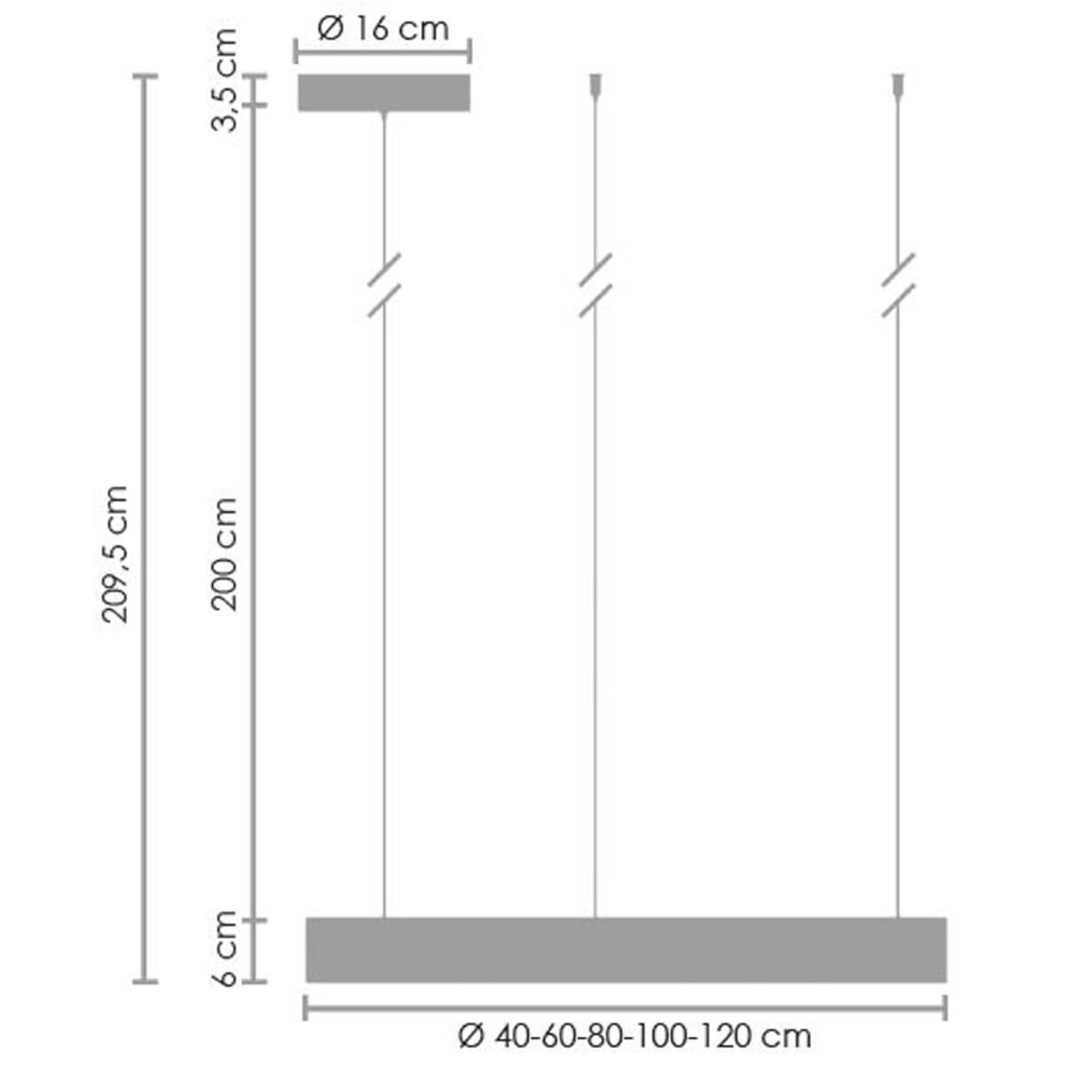 Okrągła lampa wisząca Circle ST-8848-120 black Step LED 124W 3000K ring czarny