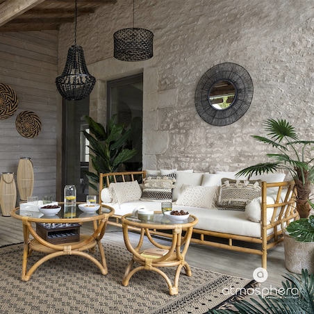 Żyrandol z koralików GOYA, drewno