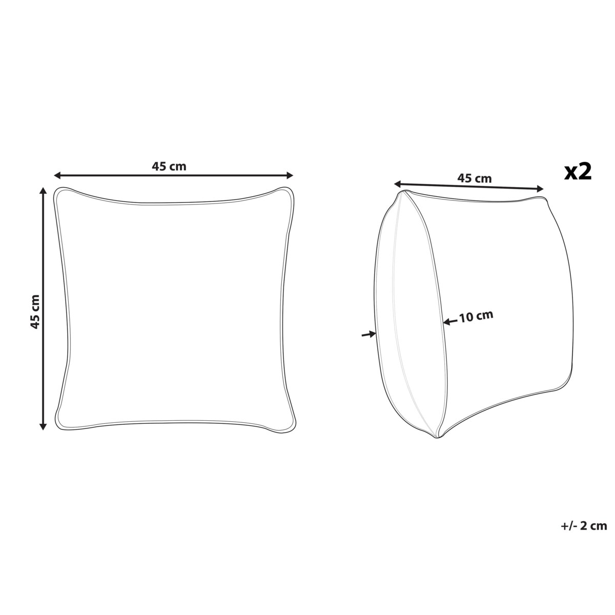 2 welurowe poduszki dekoracyjne w liście 45 x 45 cm ciemnozielone MONSTERA