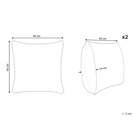 2 welurowe poduszki dekoracyjne w liście 45 x 45 cm ciemnozielone MONSTERA