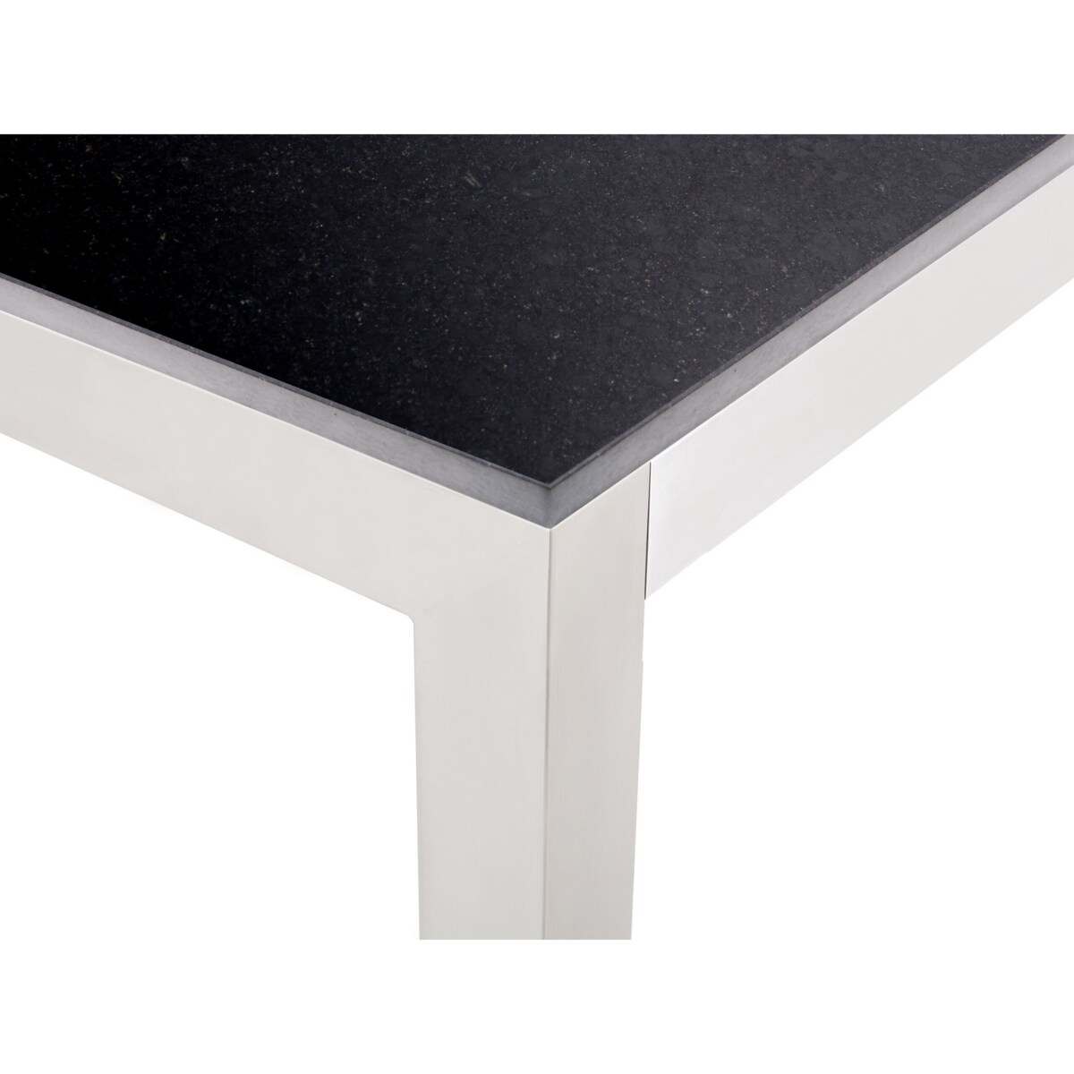 Stół ogrodowy granitowy 180 x 90 cm czarny GROSSETO