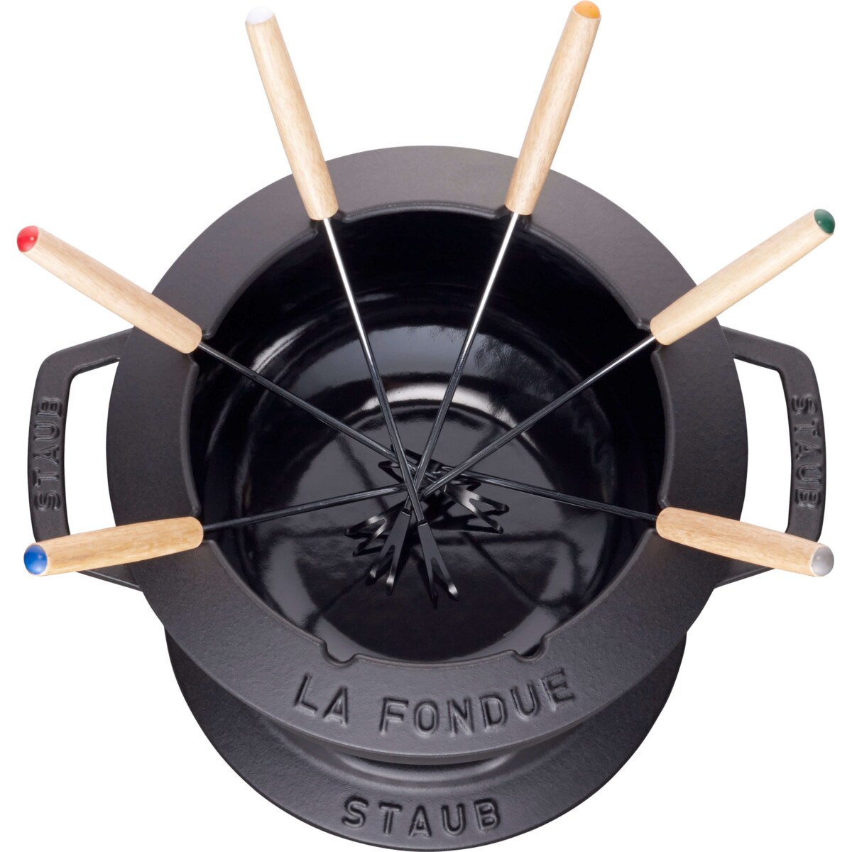 Zestaw do fondue Staub - 20 cm, Czarny