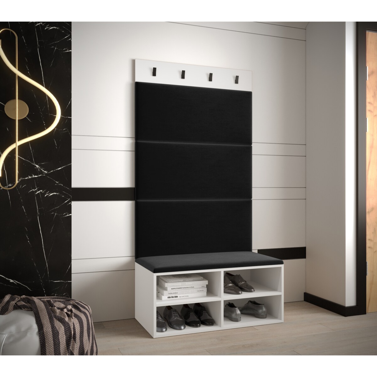 Garderoba do przedpokoju Abiks MIRO 2 biały+manila18