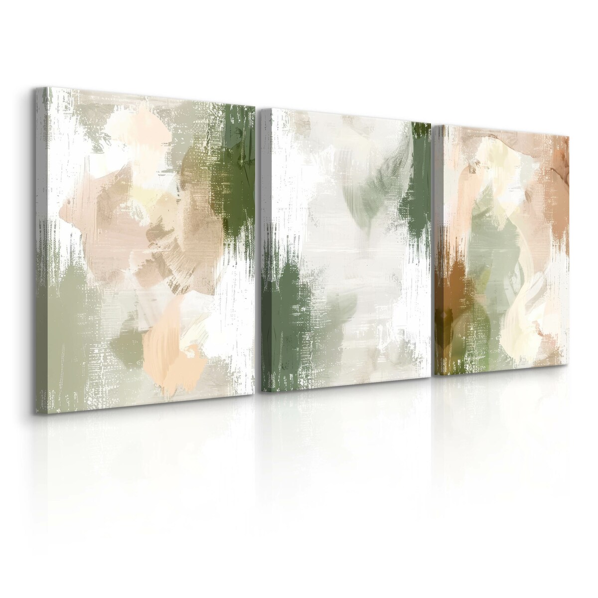 3x Obraz Na Płótnie Do Salonu Set Beton Abstrakcja Styl Boho 30x40cm