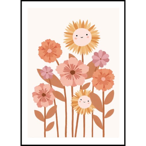 Poster Story, Plakat, Obraz - Radosne Kwiatki, wymiary 60 x 84 cm