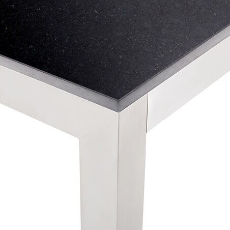 Stół ogrodowy GROSSETO 180 cm 90 cm Polerowany Granit Czarny