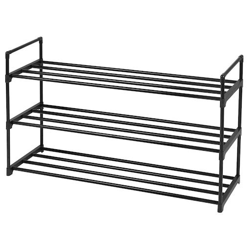 Szafka Na Buty, Czarny, nowoczesny design, 92X30X54 Cm