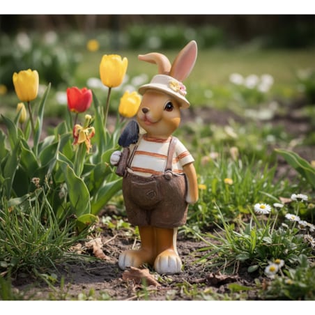 Zając ceramiczny wielkanocny figurka na Wielkanoc