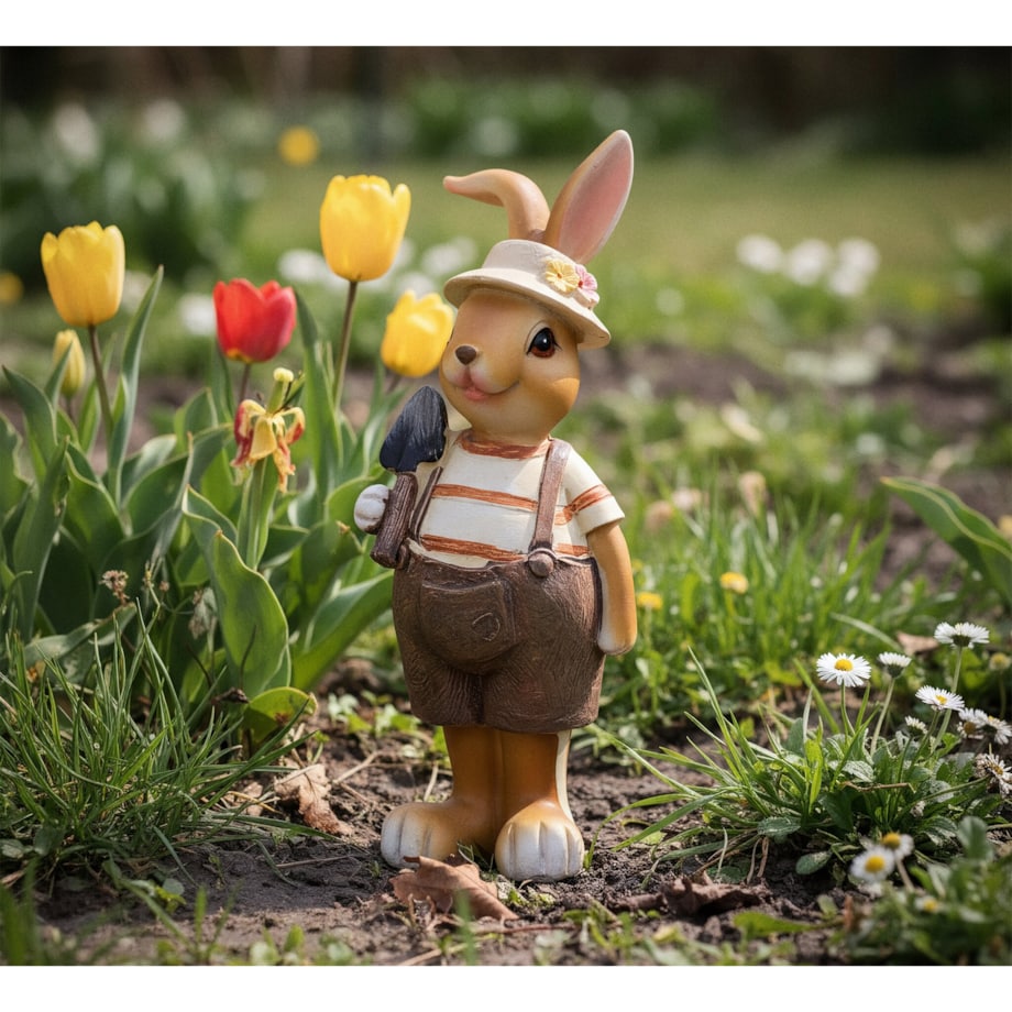 Zając ceramiczny wielkanocny figurka na Wielkanoc