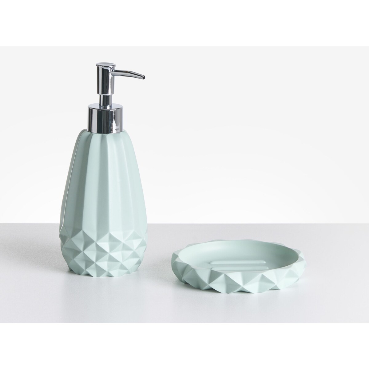 Zestaw akcesoriów łazienkowych 5 elementów SAMIRIA Miętowy