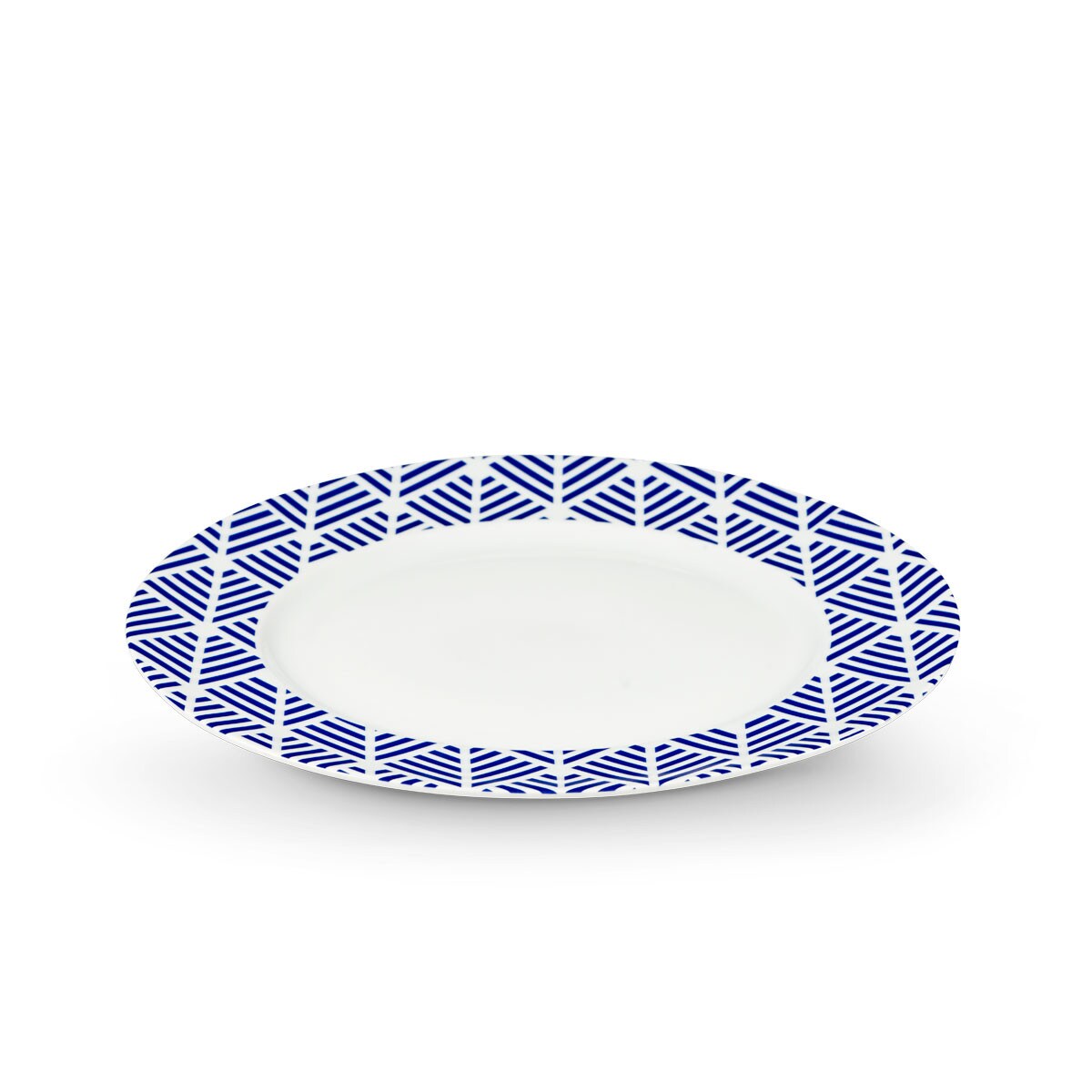 Konsimo LIVIDUS Talerz obiadowy, biały/niebieski