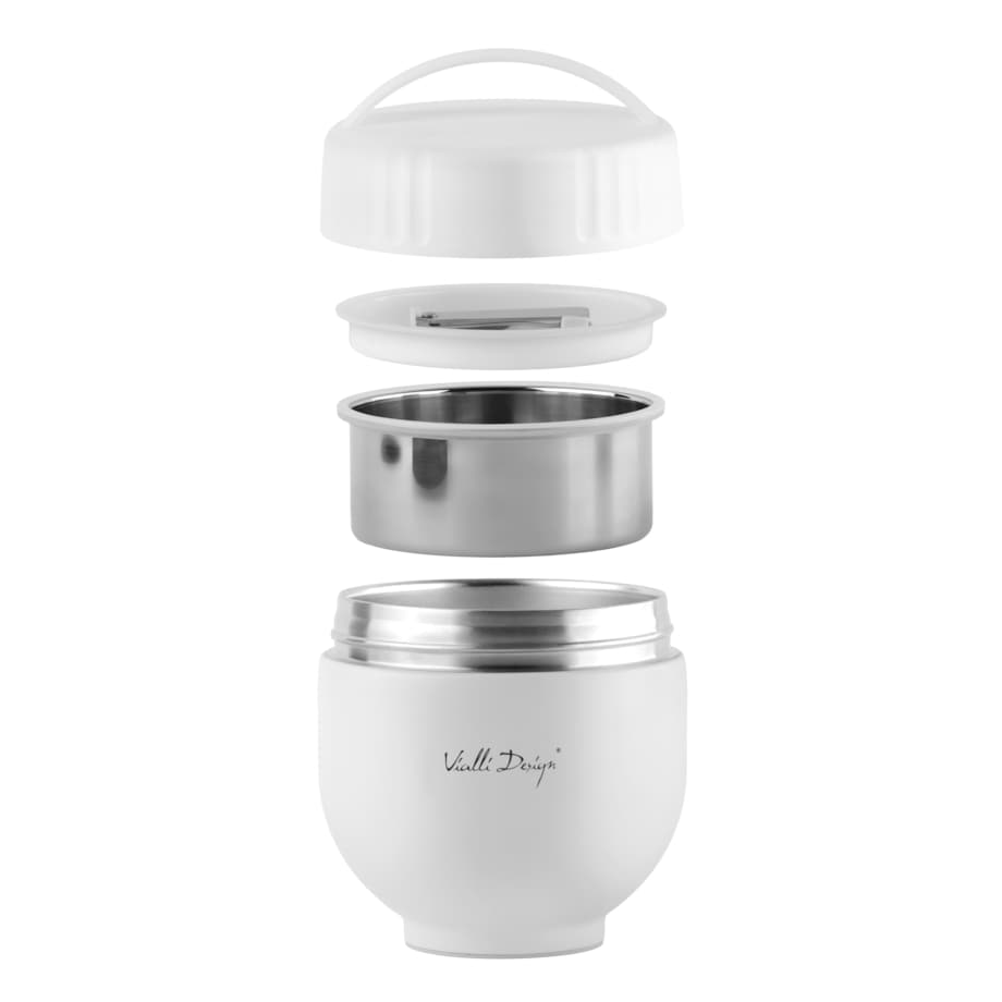 Termos z pojemnikiem i łyżką 680 ml Fuori biały 30282