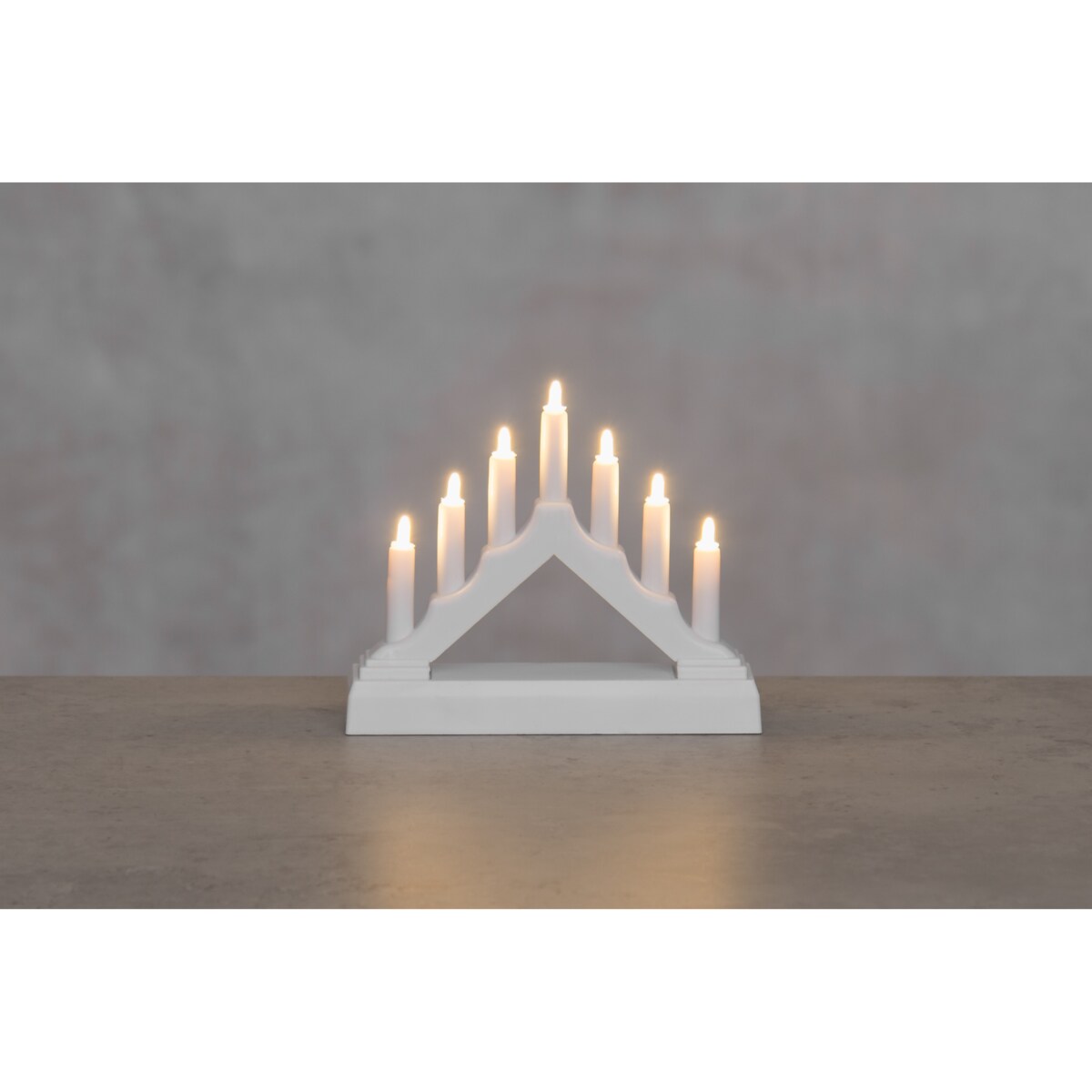 Świecznik adwentowy LED, 7 lampek, 13 cm