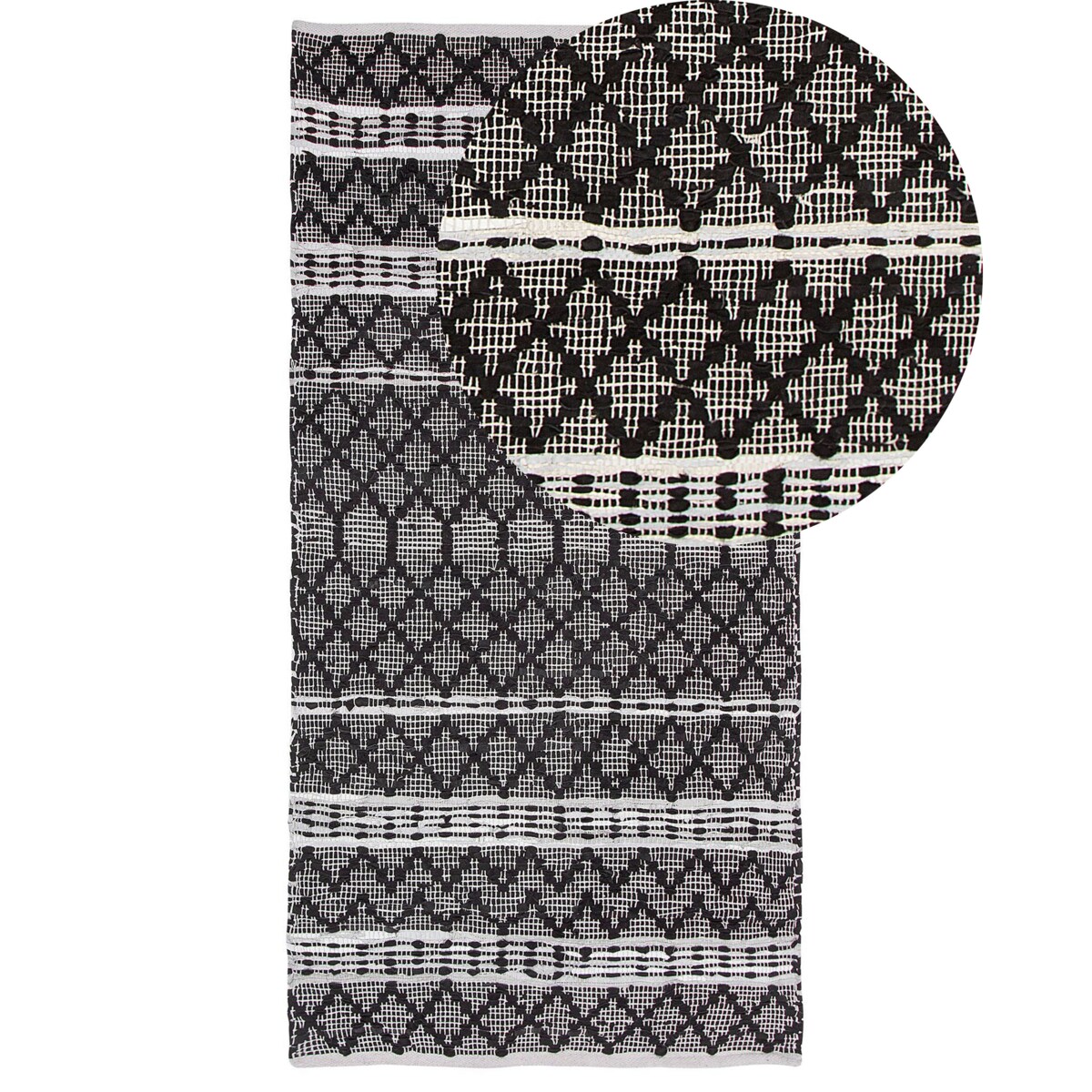 Dywan FEHIMLI 80 x 150 cm Skóra naturalna Czarny