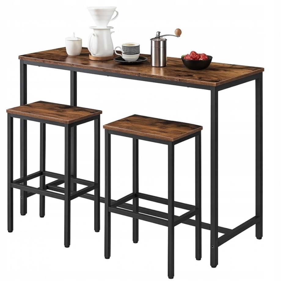 Zestaw barowy stół kuchenny+2 krzesła typu hoker modern industrialny loft