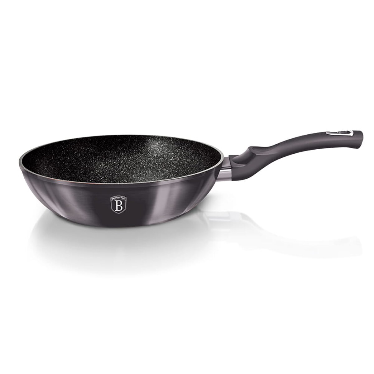 Patelnia wok z powłoką granitową 28cm BERLINGER HAUS Metallic Carbon Pro