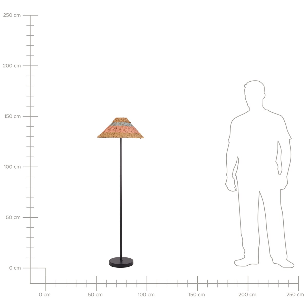Lampa podłogowa KYOGA Papierowa plecionka Beżowy