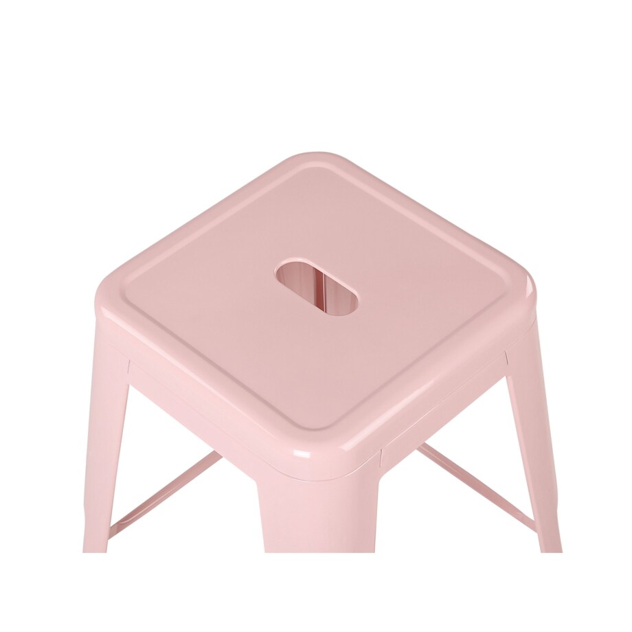 Zestaw 2 stołków barowych metalowych 60 cm różowy CABRILLO