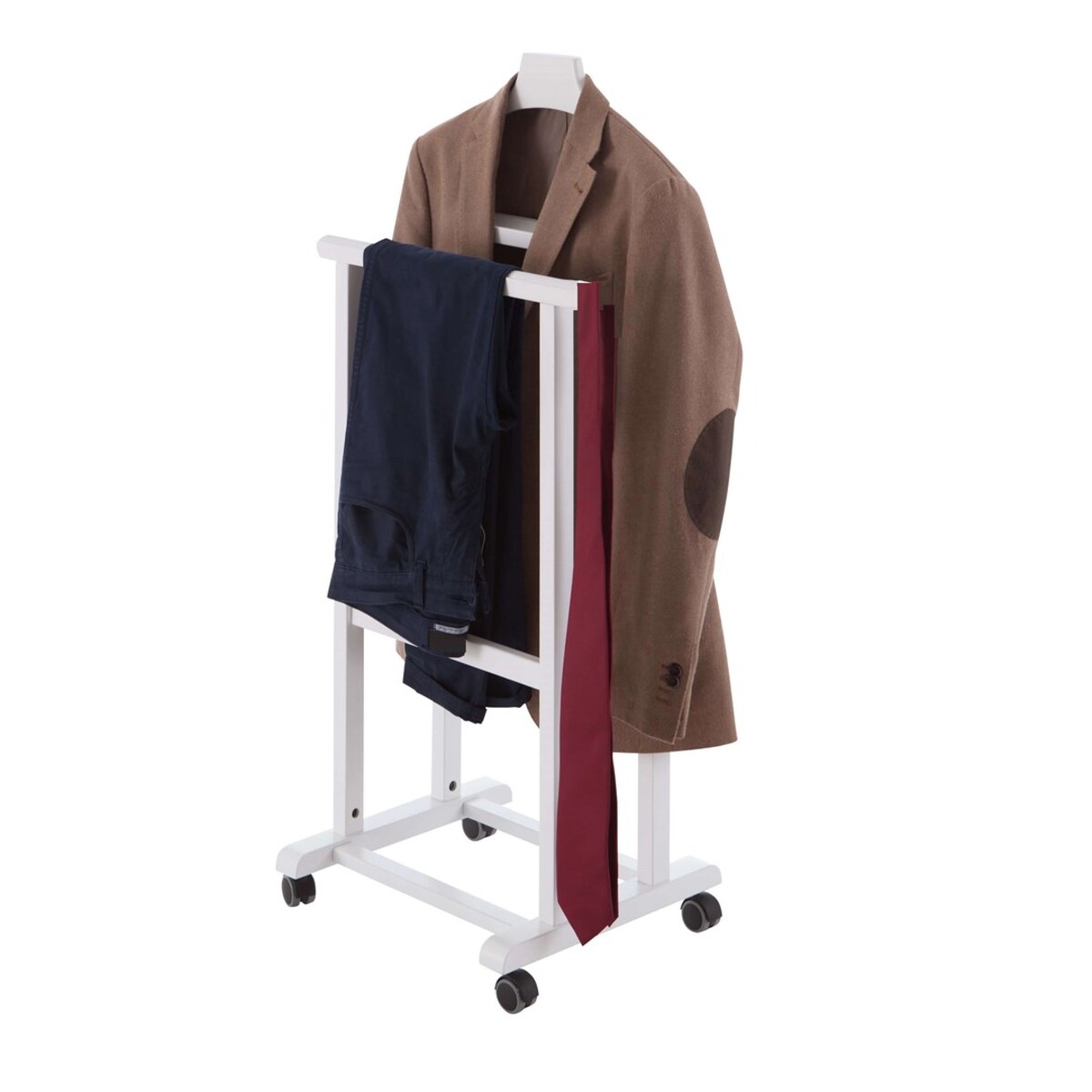 ARREDAMENTI MIRANO Wieszak do sypialni - 105 x 46 cm, biały